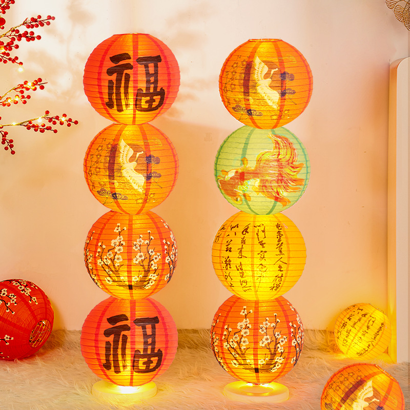 Liquidación de la decoración de linternas columnares decoraciones de suelo para moverse a la casa suministros ceremoniales atmósfera diseño de escena