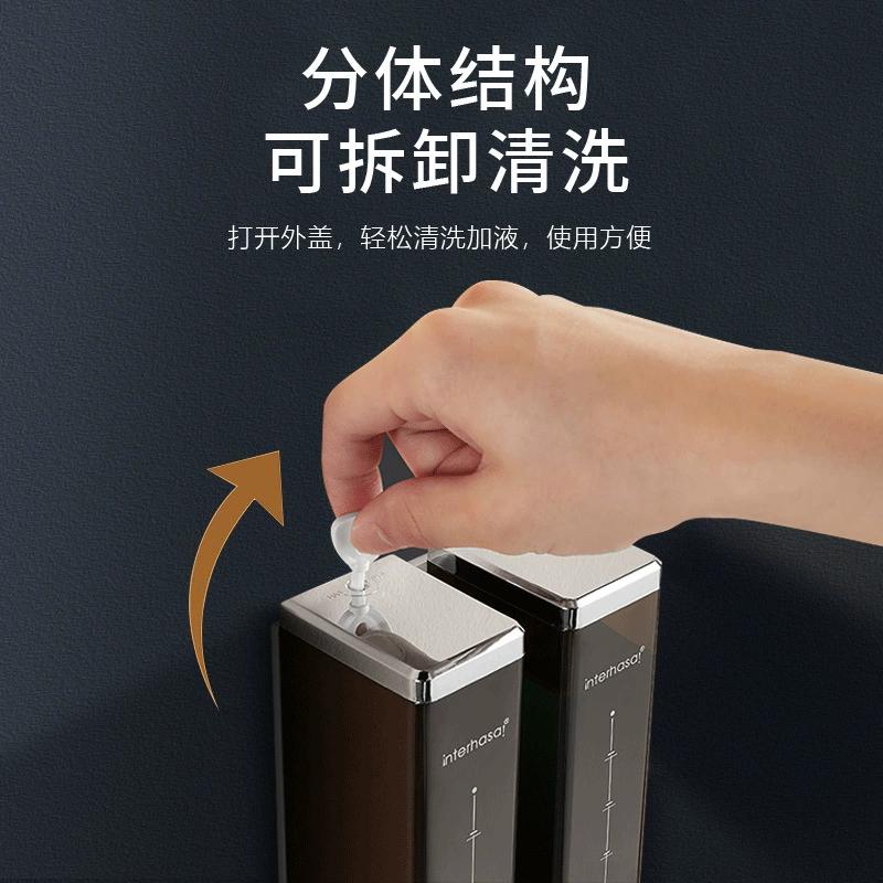 Hotel bathrom wall -mounted manual press soap -pressed soap device double -headed shower gel to soap box wholesale