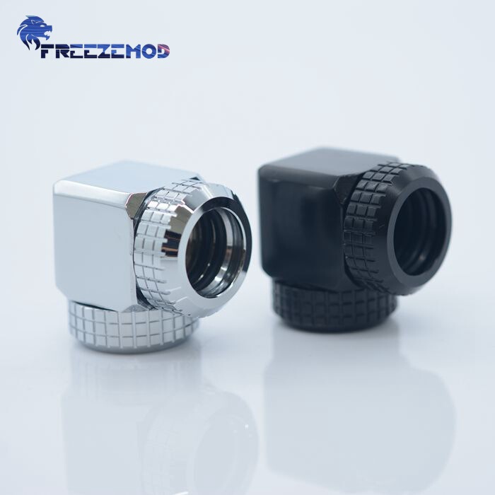 FREEZEMOD Computer Water Cooled 12mm Hard Pipe Right Angle Quick Screw BYGKN-E90 Three Sealing Ring 90 Degree Elbow