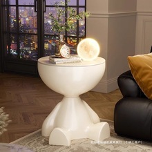 简约沙发边几流水摆件床头角几时尚奶油风床头柜卧室平头茶几塑料