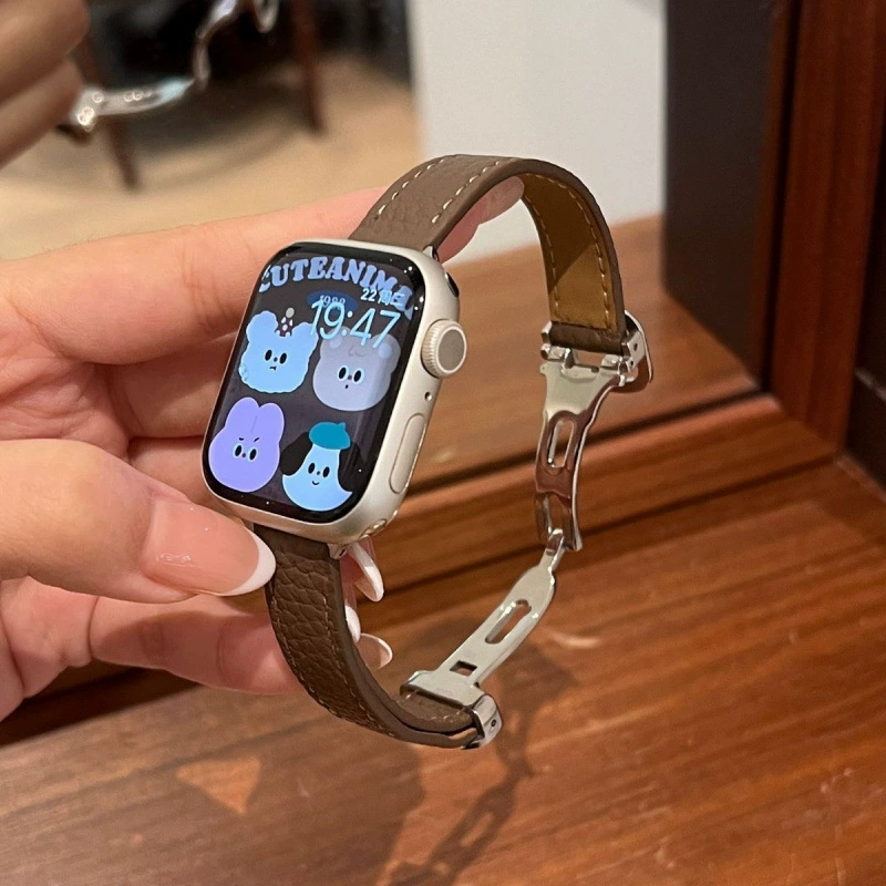 Осень и зима серывания с паттерном личи подходят для iWatch, Apple Band S9, продвинутый Applewatch876se