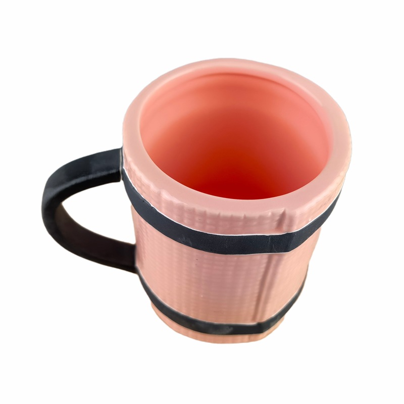 Creativo 3D taza de café cerámica ins chica corazón retro Rosa rayas yoga cerámica agua taza Linda