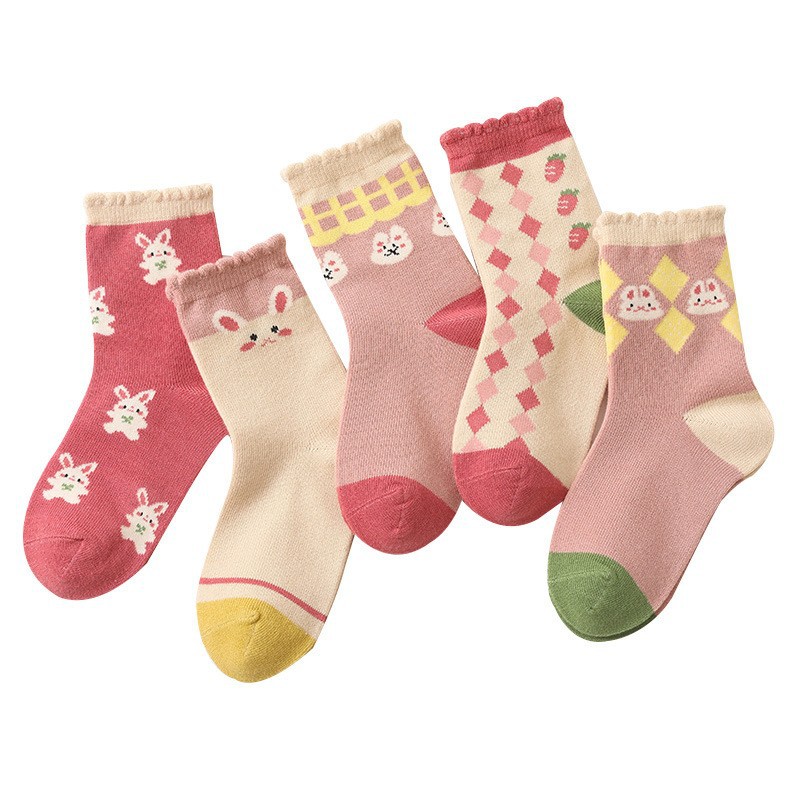 Spring and Autumn New Cartoon children's mid-calf socks baby socks baby socks combed cotton children's socks factory wholesale