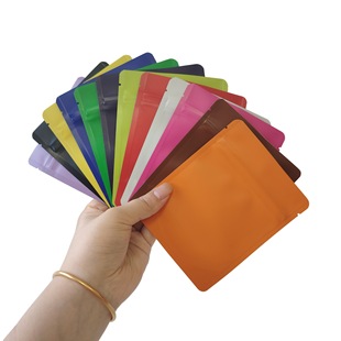 3.5g regular size matte surface printing single side thickness 18 silk tobacco standing aluminum foil packaging bag with ordinary zipper