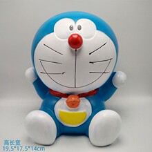卡通乳胶像新款机器猫石膏娃娃模具DIY涂鸦网红彩绘上色高19.5cm.