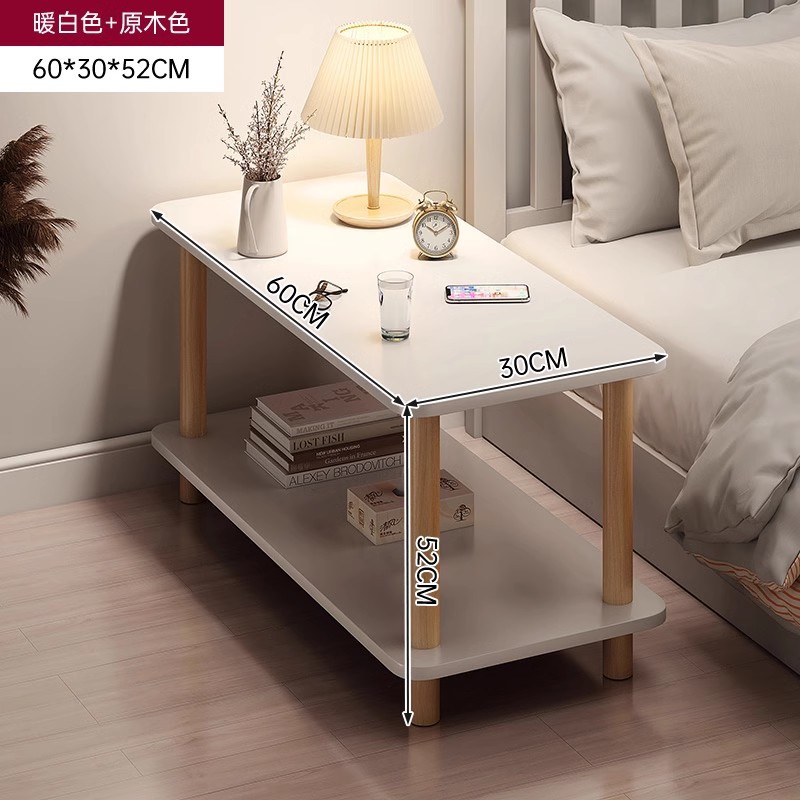 Mesa de cabecera para alquiler de habitaciones, mesa de té moderna y simple, mesa pequeña, dormitorio simple, pequeño estante de cabecera.