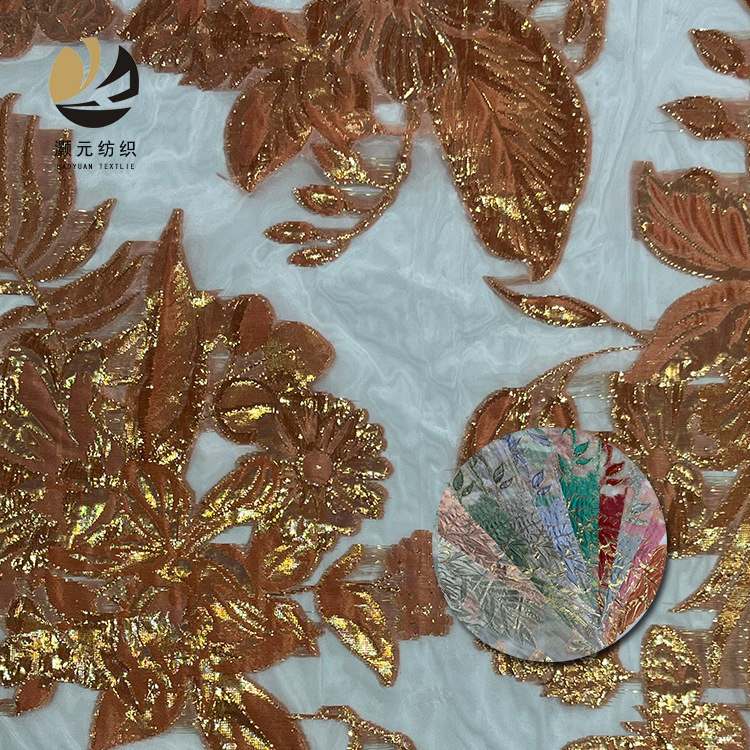 25 nuevo tejido de ergena poliéster completo después de la artesanía de ergena jacquard vestido de moda tela de mujer