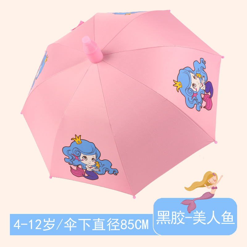 Paraguas para niños, cubierta impermeable para estudiantes masculinos y femeninos, paraguas de doble uso para sol y lluvia, paraguas con protección UV con revestimiento negro, paraguas especial para niños que van a la escuela. image 24