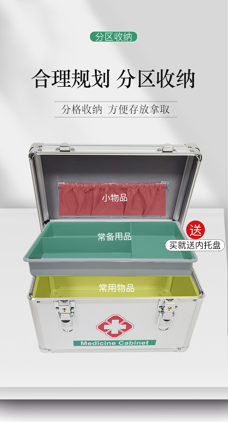 家用医药箱药品收纳盒出诊箱铝合金药箱家庭企业应急箱出诊箱现货-阿里巴巴