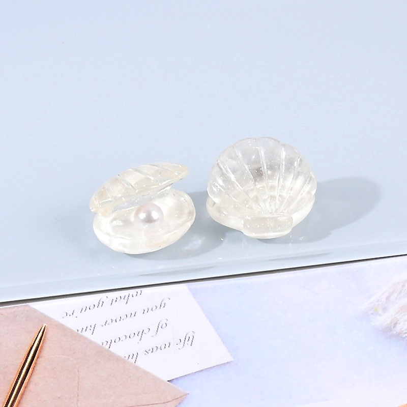 Resina artificial perla Shell agujero zapatos DIY accesorios horquilla DIY crema pegamento accesorios pequeños accesorios resina accesorios pequeños