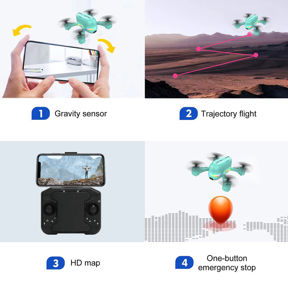 V6 Drone - Mini UAV Drone Aerial Photography 4K HD Dual Camera Remote Control Aircraft Optical Flow Positioning Quadcopter 24 undefined