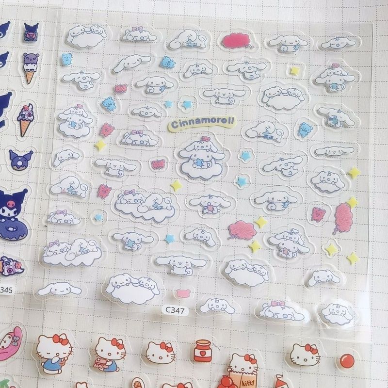 漫画日本サンリオ透明ステッカー diy ミックスハンドブック装飾防水ステッカーキュロミ素材ステッカー|undefined