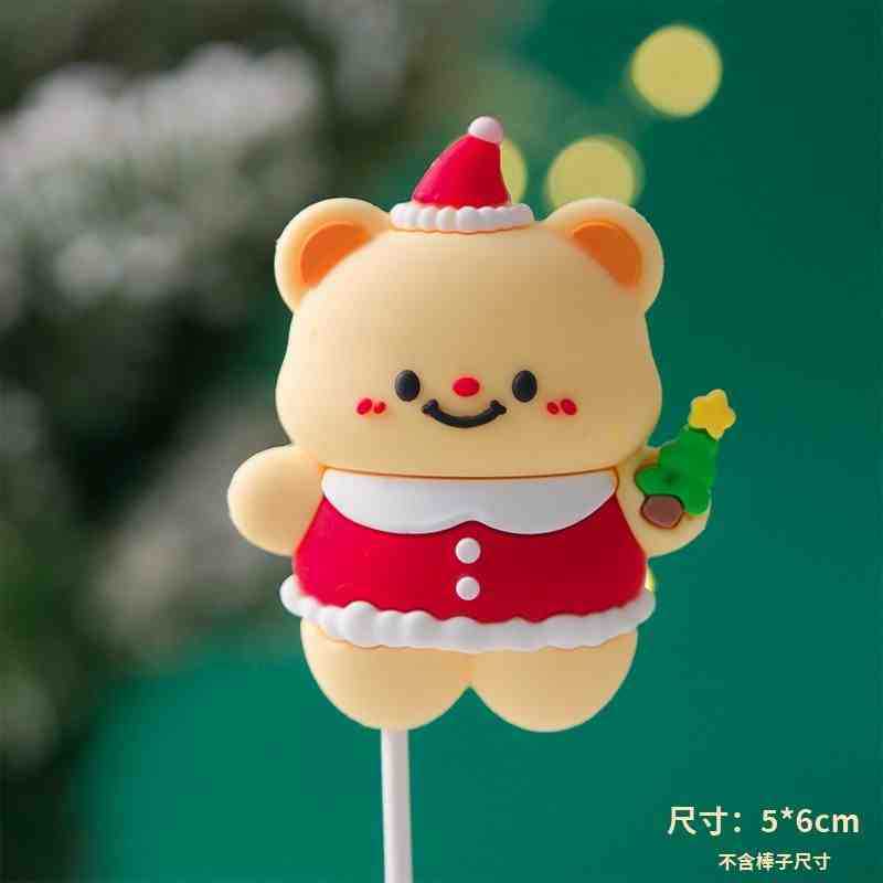 著作権クリスマスケーキ装飾装飾品ソフトゲルクリスマス楽しい老人雪だるまヘラジカクリスマスツリーパーティープラグイン|undefined
