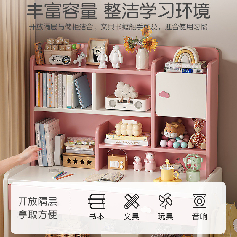 Mesa de escritorio infantil de madera estante de estudio en una mesa de escritorio dormitorio de estudiantes de primaria con set de mesa de escritorio elevadora doméstica