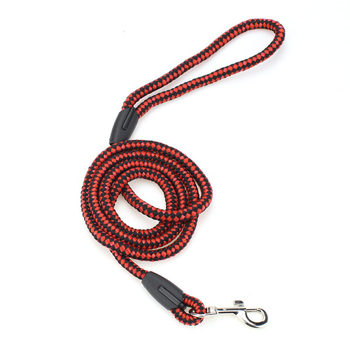 Wholesale Manufacturer Grid Round Cord Pet Leash Nylon Dog Lead Dog Chain Walking Rope Pet Supplies