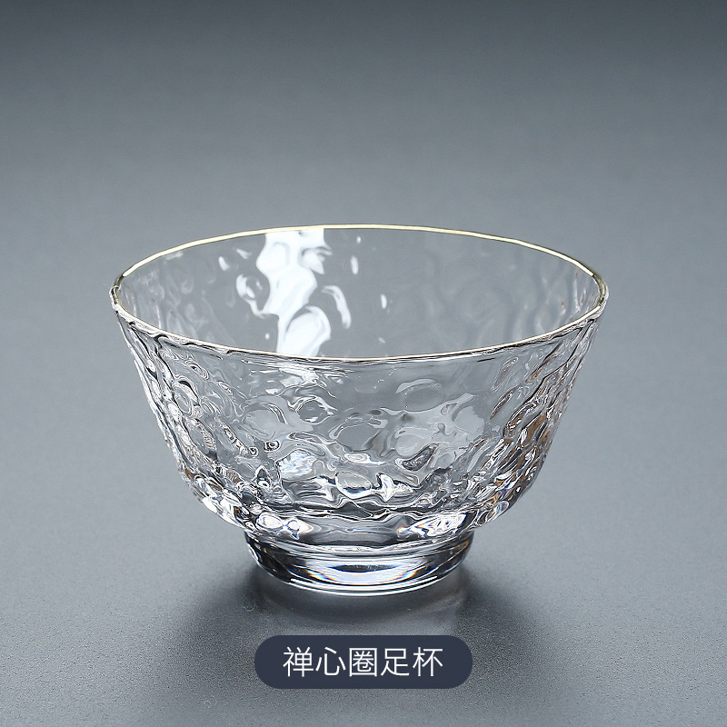 Patrón de martillo taza de té traje pequeña taza de té Copa maestra Vidrio japonés juego de té de Kung Fu resistente al calor Té sola taza