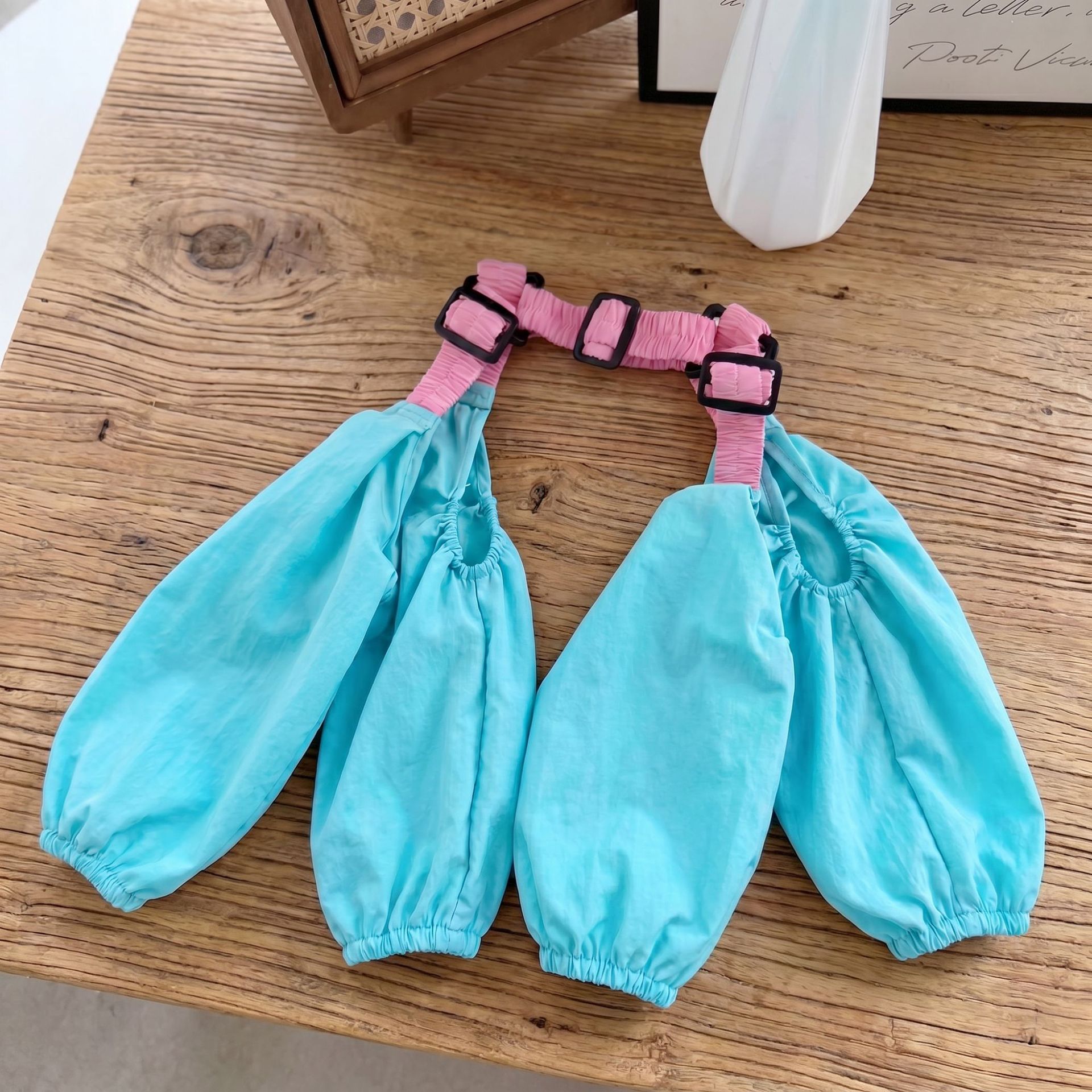 Thin breathable nylon anti-dirty pants (water blue) / S