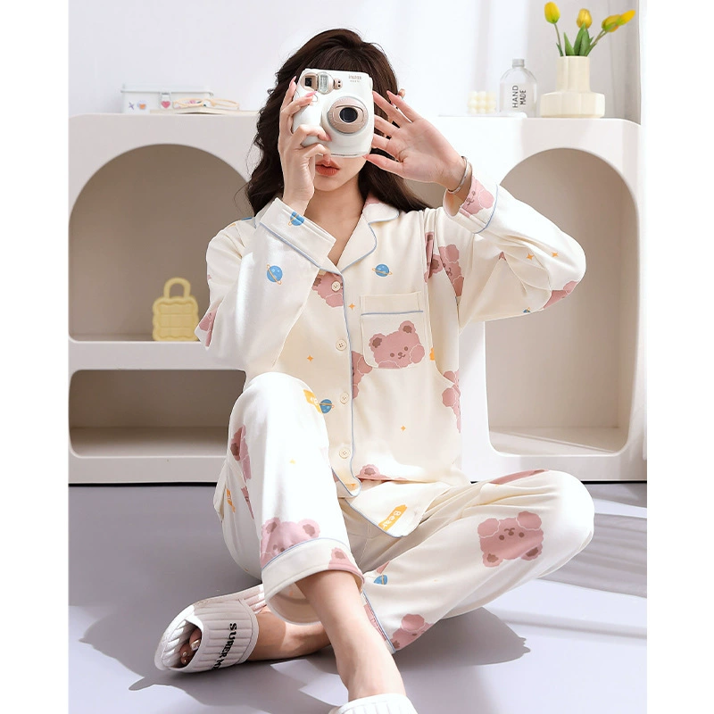 Весенне-осенний новый пижамный комплект для беременных больших размеров. Простой и удобный кардиган с длинными рукавами для мам во время беременности и послеродового периода.