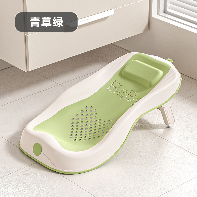 Estante de baño para bebé, soporte para sentarse y acostarse, baño para bebé, soporte general para cama de baño de temperatura, alfombra antideslizante, red de baño para recién nacidos