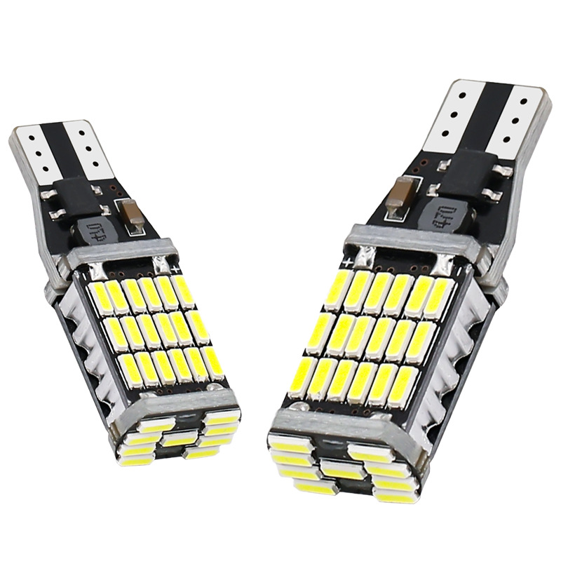 Inventario transfronterizo resaltado luz de freno 45smd + 4014 luz de instrumento t15 luz de marcha atrás decodificada luz LED