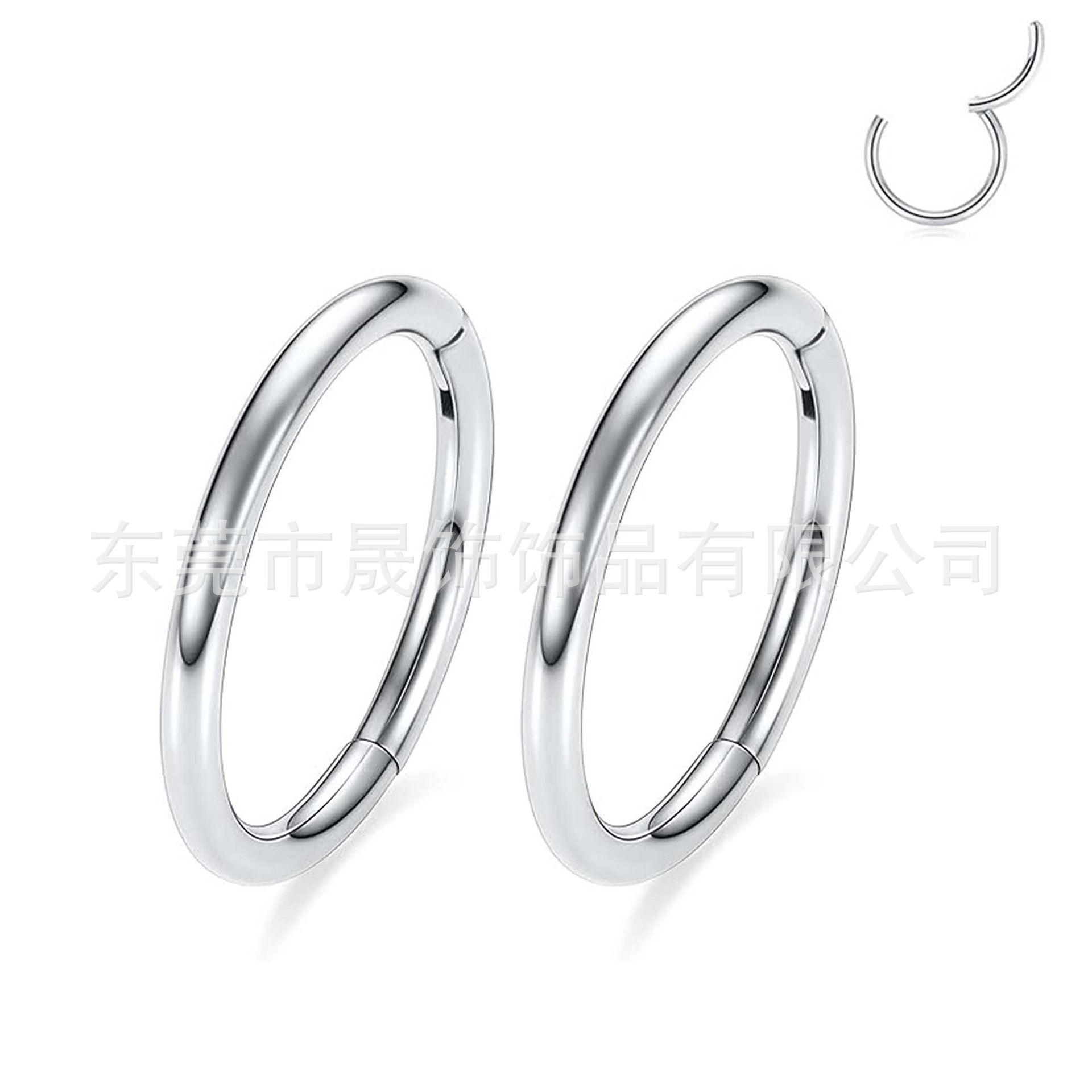 F136 Titanium 闭口圈 Helix Cartilage Stud 无缝 Ring Nose Hoop G23 Implant Grade Titanium Septum Earring Piercing Jewelry