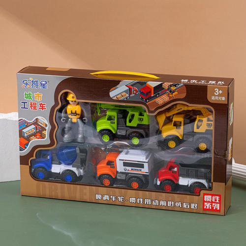 Wholesale Children's Large Inertial Engineering Vehicle Fire Truck Excavator Boy Car Toy Training Class Institutional Gift