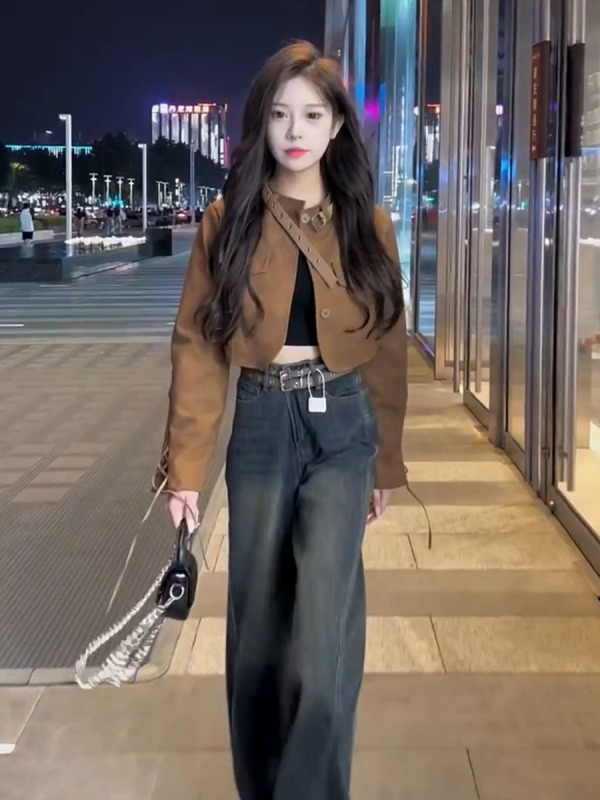 小众设计感皮衣短外套春秋季2025美拉德机车小个子pu皮夹克上衣女|undefined
