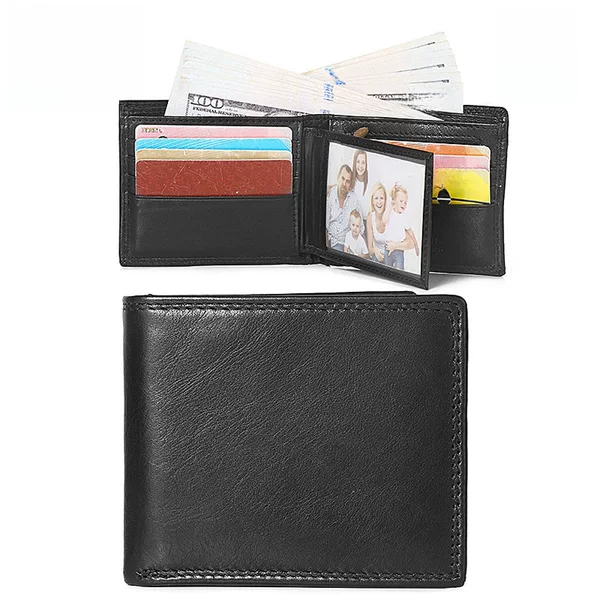 Cross-Border men's leather short wallet RFID anti-magnetic anti-theft brush multi-card position cowhide wallet small zipper wallet