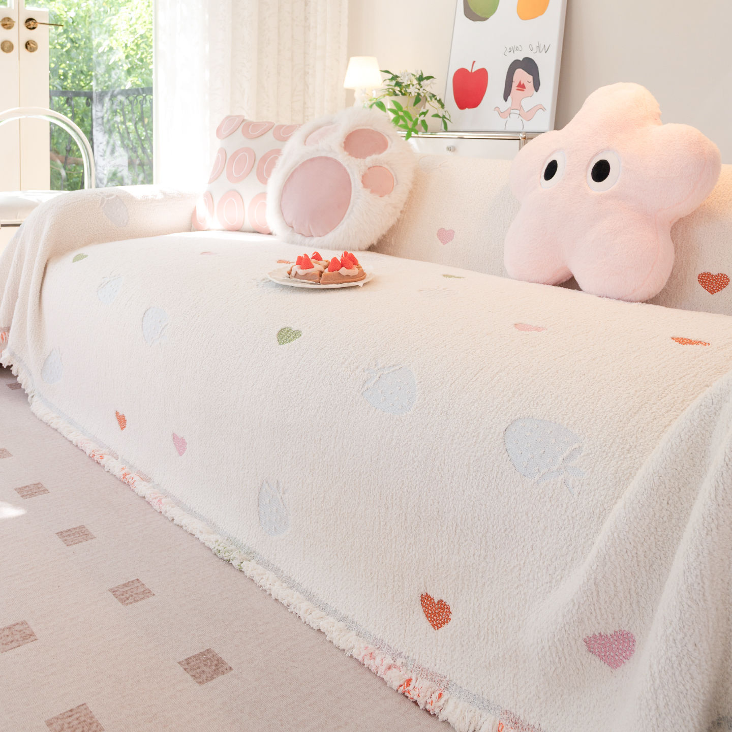 秋冬沙发巾一整张全盖2025新款高级感防滑沙发垫毛绒坐垫子盖布巾