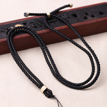 金扣龙纹挂绳diy翡翠玉佛水晶高档粗款可调节龙纹吊坠挂脖绳批发