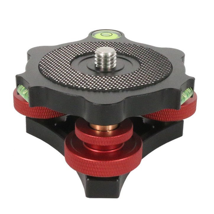 Beixin asiento de ajuste horizontal profesional ± 5 ° ángulo micro Ajuste de tres vías PTZ base SLR accesorios de la cámara