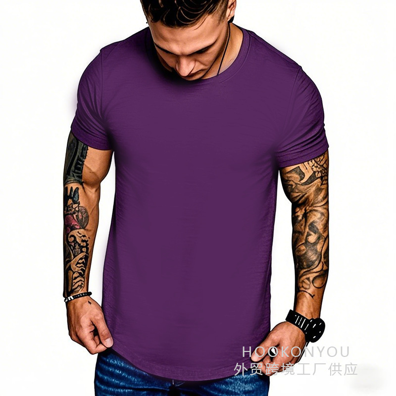 [写真印刷] 無地コットンラウンドネックTシャツ、写真、任意のパターンとテキストを印刷できます。|undefined
