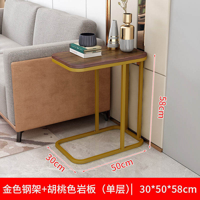 Pequeña mesa de café sala de estar Luz de lujo moderno simple sofá mesa lateral móvil mesa de esquina de hotel mesita de noche gabinete lateral mesa de apartamento pequeño