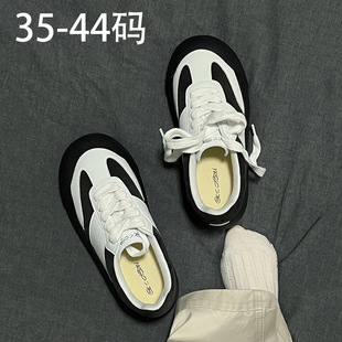 Couple Casual Shoes Spring Puffy Shoes Men's and Women's Low-top Chubby Training Thick Sole Increased Sports Bread Board Shoes