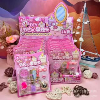 DIY告白心事烛光套装女孩过家家手工创意玩具电玩城兑换礼品批发