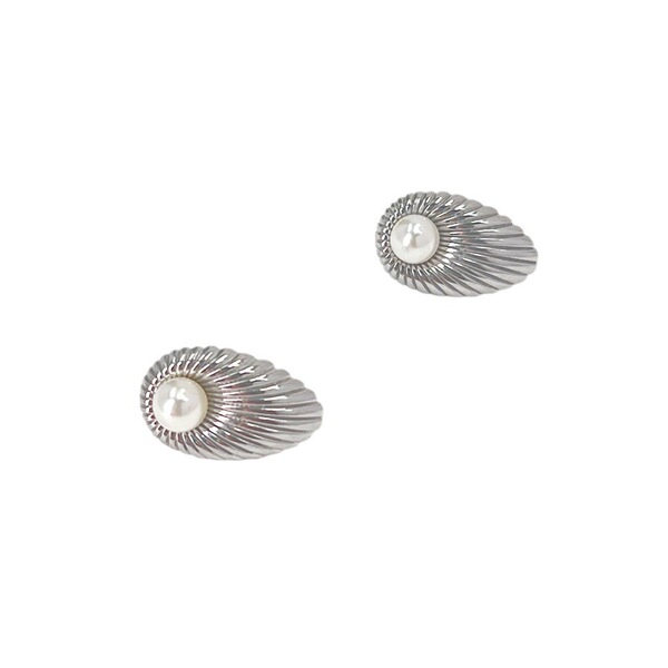 summer earrings pearl stainless steel