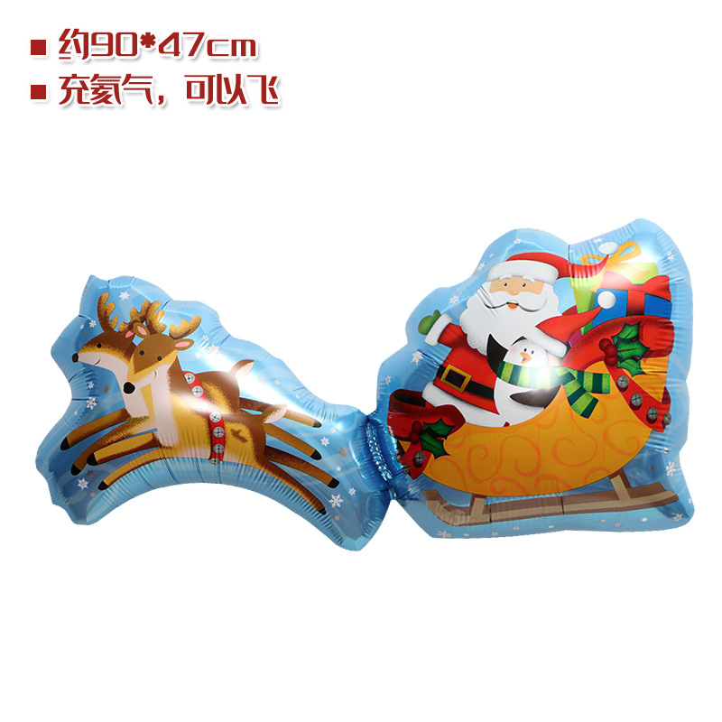 Tienda ventana Decoración Accesorios juguete globo Navidad caramelo muleta ancianos muñeco de nieve árbol de Navidad globo foto