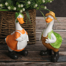 仿真创意摆件假鸭子树脂鸭子摆件花园装饰庭院造景装饰品家居工艺