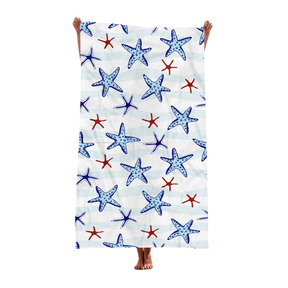 Microfibra transfronteriza tela de hormigas impresa toalla deportiva natación absorción sudor rápido secado toalla de baño de playa al aire libre