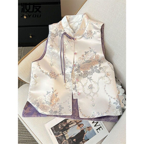 New Chinese-Style Women's Vest 2026 Spring New High-End National Style Embroidered Popular Sleeveless Vest for Young Women