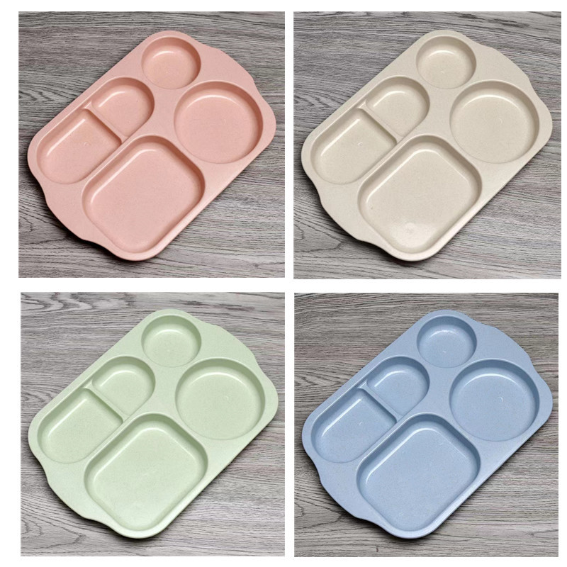 Plato de Paja de Trigo Amazon de 20, 23 y 25 Platos, Plato para Frutas, Plato para Verduras, Plato Doméstico, Bandeja de Comedor Nórdica de Plástico para Exportación