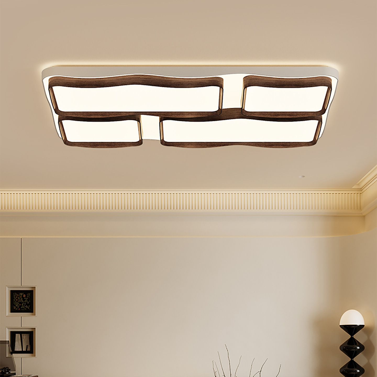 Luz de techo de la sala de estar estilo medieval 2026 nueva luz de dormitorio retro nueva estética china de la dinastía Song luz principal de la sala de estar 184L