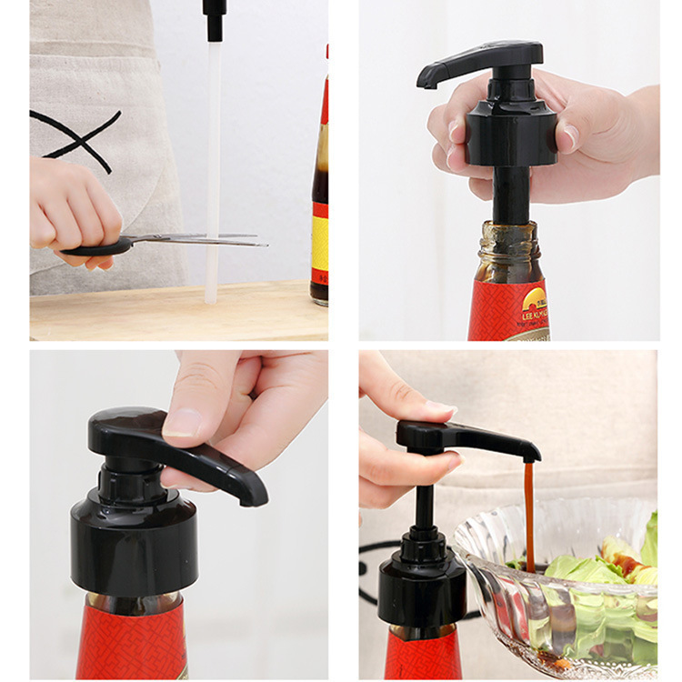 Oyster sauce bottle pressure nozzle pump head fuel consumption squeezer household fuel consumption squeeze oyster sauce manual special pot fuel consumption bottle pressure mouth