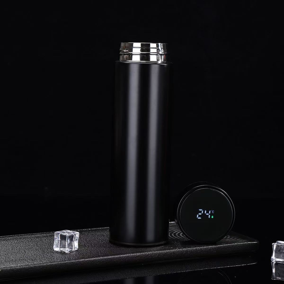 Taza de vacío inteligente Taza de agua recta de negocios de acero inoxidable 304 Pantalla de temperatura Taza de regalo publicitaria Logotipo personalizado