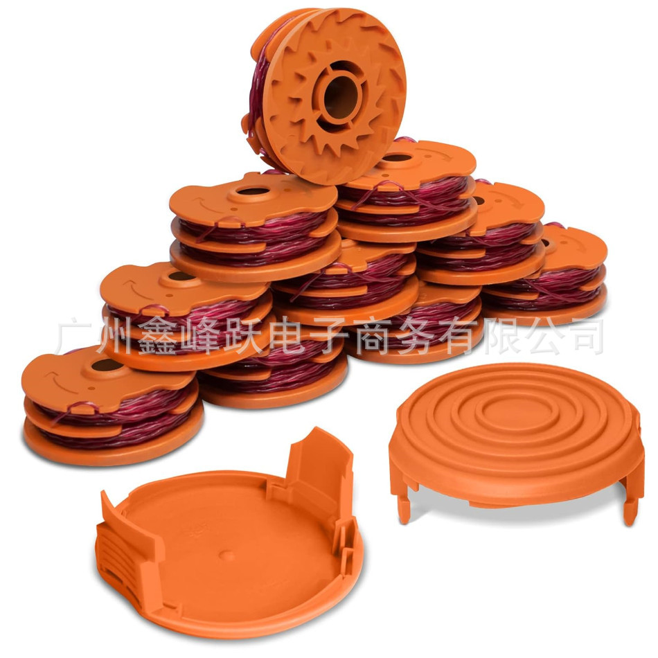 套装兼容WORX割草机WA0007&50019417更换线轴打草绳线圈盖子
