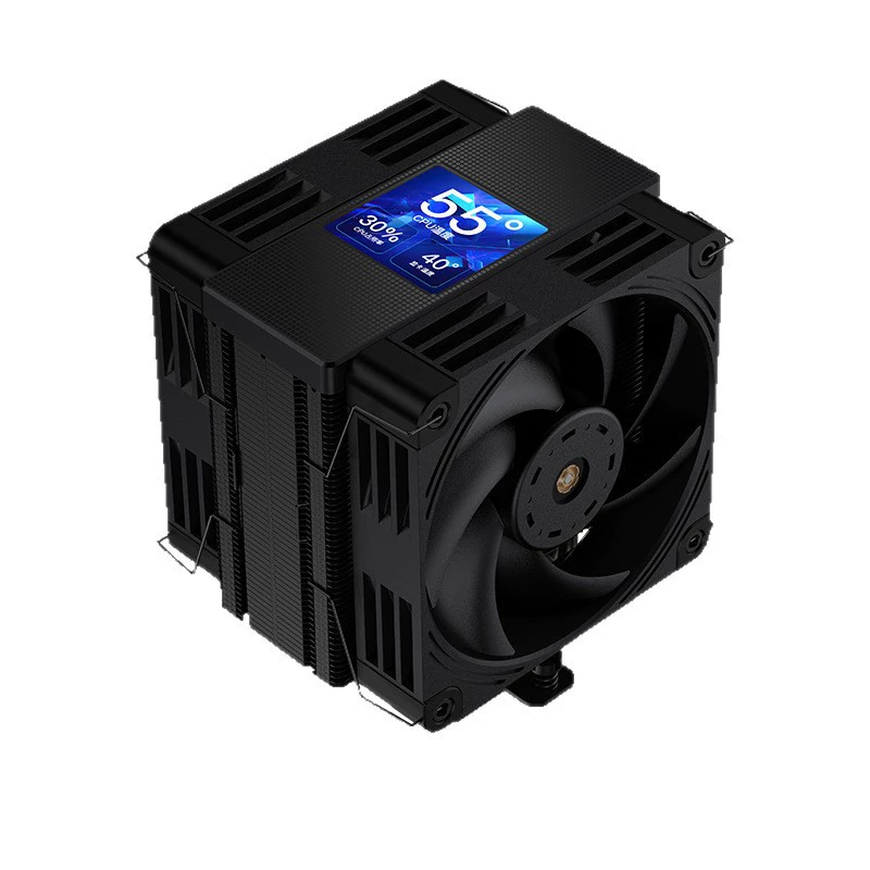 Курьо P70 LCD семь медных труб полностью чёрный индивидуальный IPS-экран двойной вентилятор настольное охлаждение CPU