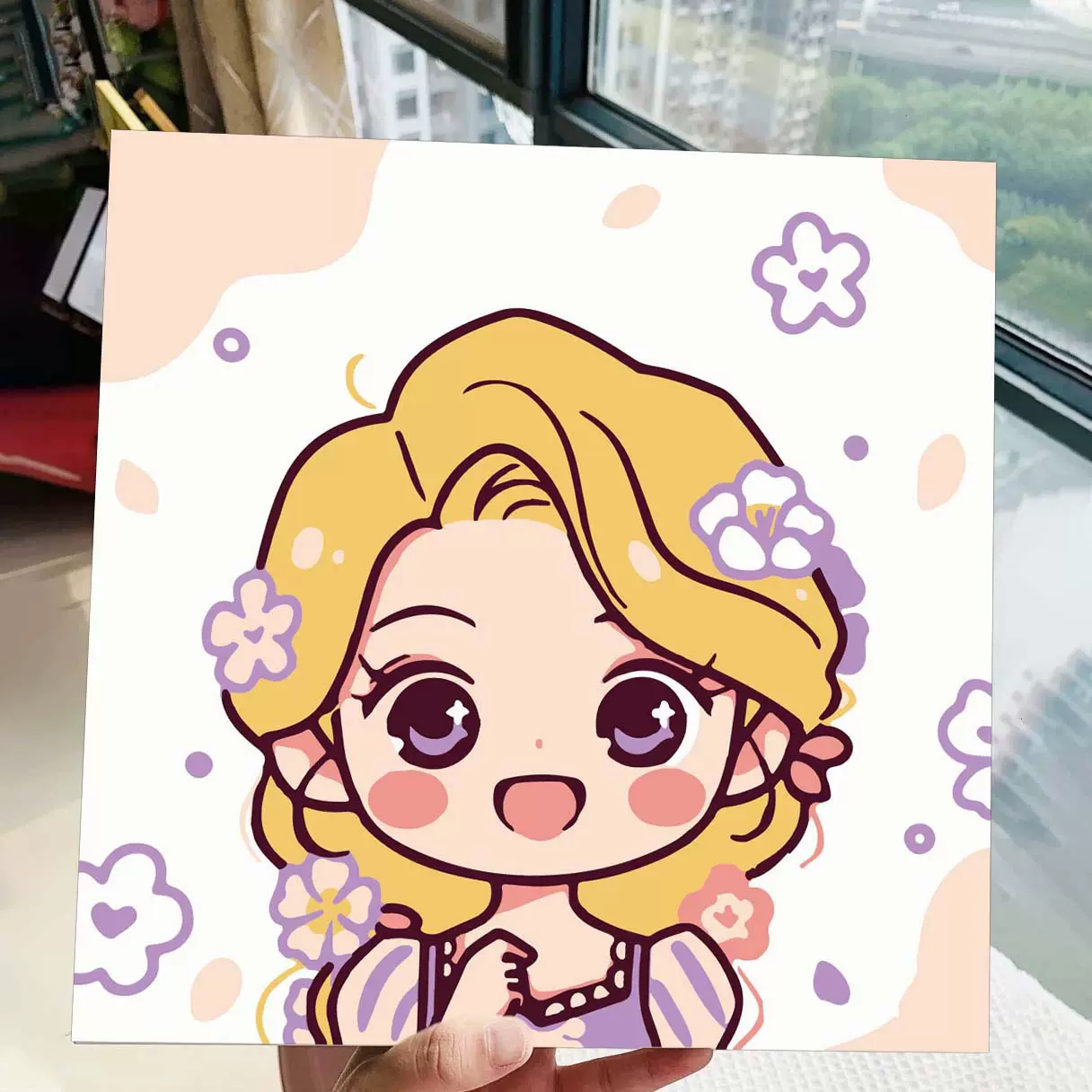 现货一件代发幼儿园数字油画diy手工礼品儿童手绘油彩画涂鸦摆件