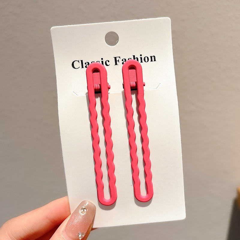 Coreana lateral frange clip de cabello de la frente de mujer sensación avanzada 2025 nuevo toque de dopamina clip de boca de pato