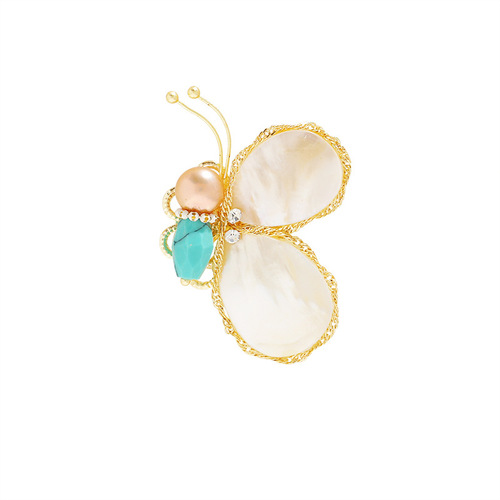 Butterfly Pearl Brooch Exquisite Butterfly Corsage New Fashion Women's Clothing Accessories