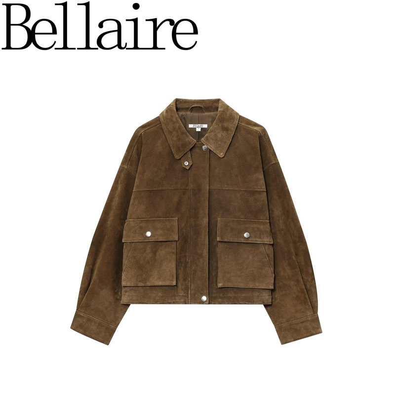 Za Export Wholesale European and American Style French Women's Leather Bomber Jacket 8073253